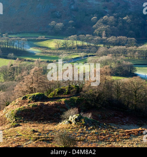 Vallée Patterdale, à l'angle de Tarn est tombé, Janvier, Penrith, Parc National de Lake District, dans le Nord Est de la Banque D'Images