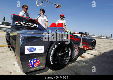 14 mars 2013 - Sebring, Floride, États-Unis - l'AUMÔNE Journée 1 12 Heures de Sebring Sebring,,FL, du 13 au 16 mars 2013, ANDY MEYRICK, OLIVIER PLA, deltawing LM12 Elan (Image Crédit : © Ron Bijlsma/ZUMAPRESS.com) Banque D'Images