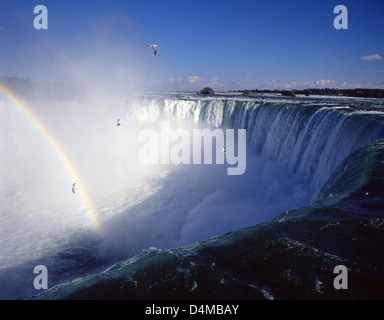 Arc-en-ciel au-dessus des chutes Niagara, Niagara Falls, Ontario, Canada Province Banque D'Images