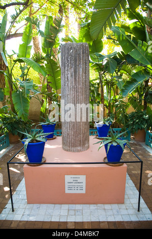 L'Afrique, Maroc, Marrakech, jardin Majorelle créé par le styliste yves saint-laurent, mémorial de yves saint-laurent Banque D'Images