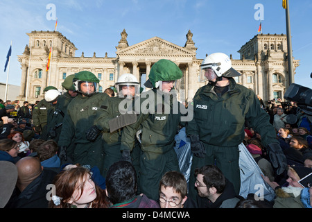 Berlin, Allemagne, mouvement Occupy devant le Reichstag Banque D'Images