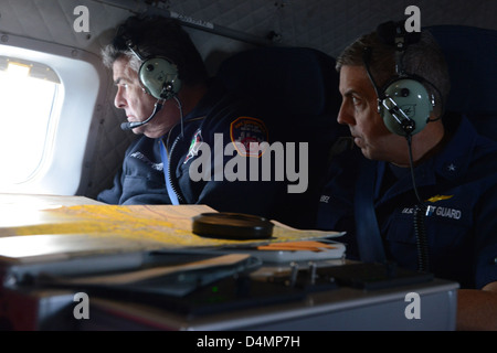 L'ouragan Sandy, Long Island - survol de l'Ouragan Sandy Banque D'Images