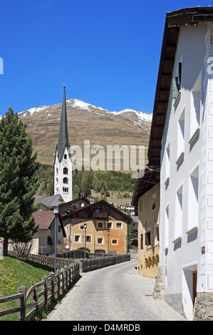 La Suisse, le Canton des Grisons, Ober-Engadin, Zouz Banque D'Images