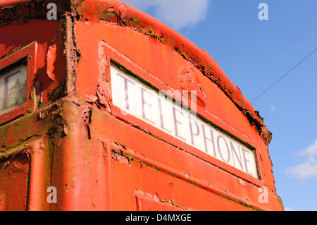 Anglais/britannique rouge téléphone fort Banque D'Images