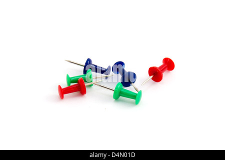 Les punaises sur un fond blanc Banque D'Images