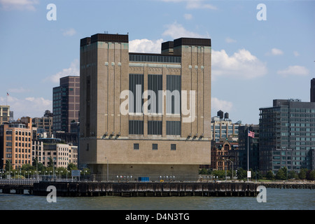 Holland Tunnel Ventilation Building, Hudson River, New York, Manhattan Banque D'Images