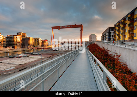 Plus de passerelle, Eriksberg Göteborg, Suède, Europe Banque D'Images