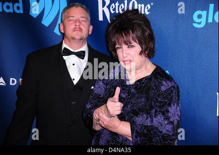 Dennis Croft, Joan Koplan au niveau des arrivées pour 24e GLAAD Media Awards, NEW YORK Marriott Marquis Hotel, New York, NY Le 16 mars 2013. Photo par : Gregorio T. Binuya/Everett Collection Banque D'Images