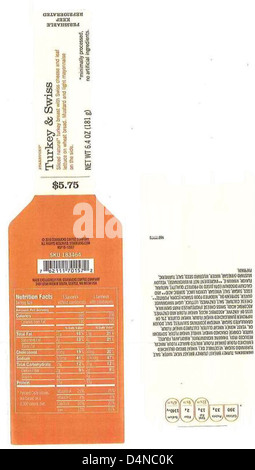 Core-Mark Atlanta Division, Race Trac, Starbucks et Flying Food Group ont rappelé des sandwichs, des parfaits, des roulés, des assiettes et des salades en raison des risques de contamination potentiels. Les consommateurs devraient éviter la consommation et retourner les produits concernés pour obtenir un remboursement. Banque D'Images