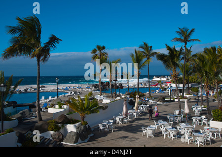 Costa Martiánez seaside beach Puerto de la Cruz Tenerife island ville des îles Canaries Espagne Europe Banque D'Images