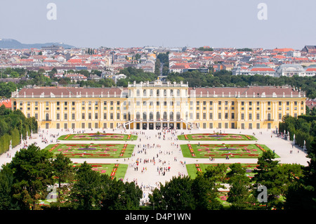 Jardins et Palais de Schonbrunn, Vienne, Autriche Banque D'Images