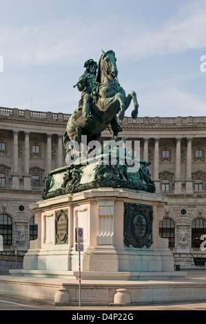 Statue du prince Eugène de Savoie, Hofburg, Vienne, Autriche Banque D'Images