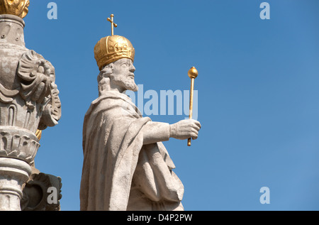 Nitra, Slovaquie, détail d'une statue au château et à Nitra Banque D'Images