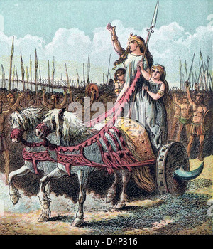 Boadicée, Boadicea Boudicca, chef de la rébellion contre les Romains Banque D'Images