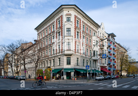 Berlin, Allemagne, une maison d'angle à Berlin-Kreuzberg Banque D'Images