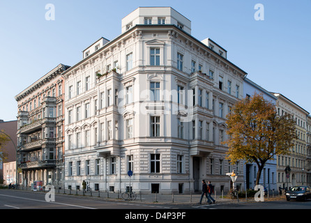 Berlin, Allemagne, une maison d'angle à Berlin-Kreuzberg Banque D'Images