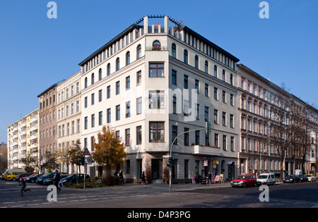 Berlin, Allemagne, une maison d'angle à Berlin-Kreuzberg Banque D'Images