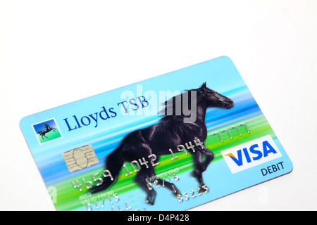 Lloyds TSB carte Visa Débit Banque D'Images