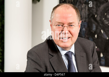 Berlin, Allemagne, candidat chancelier SPD Peer Steinbrueck Banque D'Images