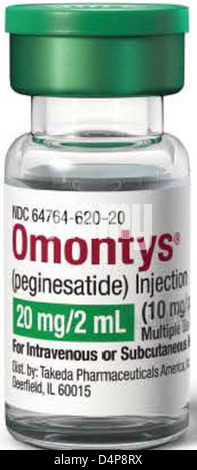 - OMONTYS peginesatide rappelé (Injection) Banque D'Images