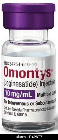 - OMONTYS peginesatide rappelé (Injection) Banque D'Images