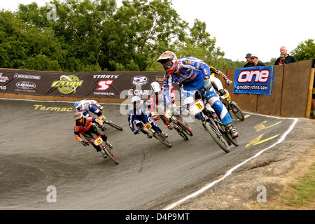 Juillet 2006 - La course de vélo BMX International Somerset Cheddar & Broadway House. Banque D'Images