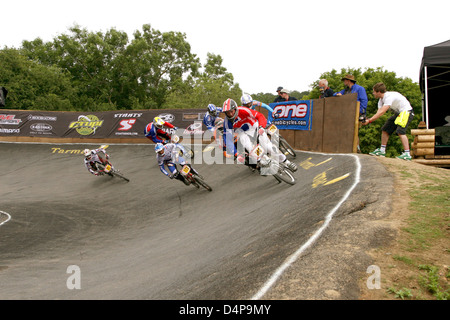 Juillet 2006 - La course de vélo BMX International Somerset Cheddar & Broadway House. Banque D'Images