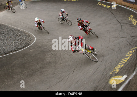 Juillet 2006 - La course de vélo BMX International Somerset Cheddar & Broadway House. Banque D'Images