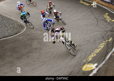 Juillet 2006 - La course de vélo BMX International Somerset Cheddar & Broadway House. Banque D'Images