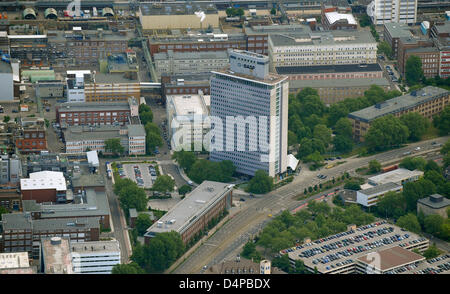 Vue aérienne sur les locaux de groupe chimique BASF à Ludwigshafen, Allemagne, 27 mai 2009. Photo : Ronald Wittek Banque D'Images