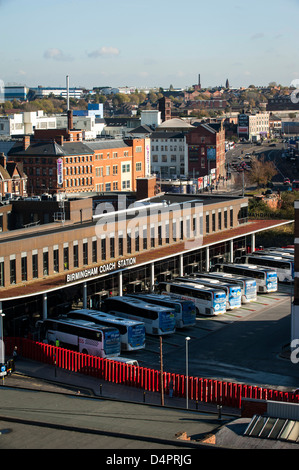 La gare routière de Birmingham, Birmingham Digbeth, Banque D'Images