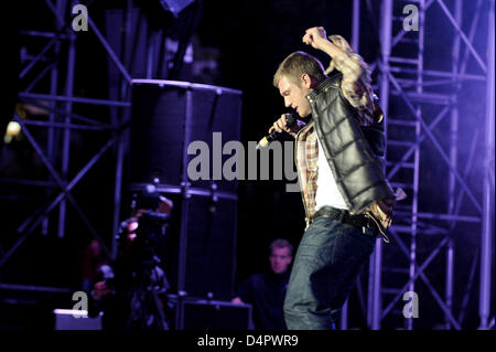 US pop Backstreet Boys avec Nick Carter effectuez les étoiles pour concert gratuit à Berlin, Allemagne, 05 septembre 2009. Diverses bandes effectuée gratuitement sur invitation d'une station de radio. Photo : Robert Schlesinger Banque D'Images