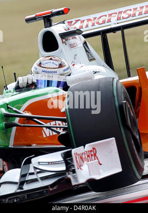 L'allemand Adrian Sutil de Force India au cours de la qualification pour le Grand Prix de Formule 1 de l'Italie du Parco di Monza ractrack à Monza, Italie, le 12 septembre 2009. Photo : Jens Buettner Banque D'Images