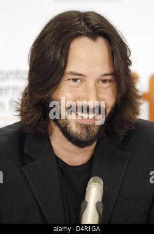 L'acteur canadien Keanu Reeves assiste à une conférence de presse pour le film "La vie privée de Pippa Lee ? À la 34e édition du Festival International du Film de Toronto à Toronto, Canada, le 15 septembre 2009. Photo : Hubert Boesl Banque D'Images