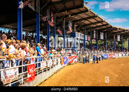 Les spectateurs à l'État de Floride 85e Championnats du monde d'Arcadia Rodeo Banque D'Images