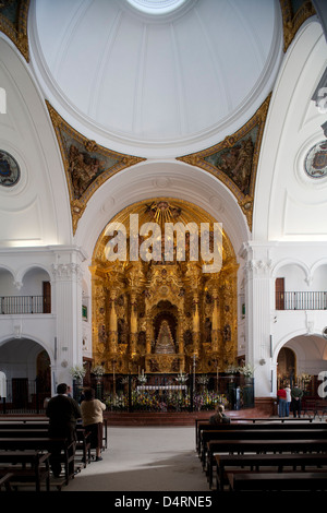 Église de El Rocío, Almonte, Huelva, Espagne, Parc National de Doñana Banque D'Images