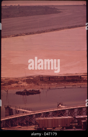 La rivière Calcasieu contaminés près de l'usine Olin-Mathieson 06/1972 Banque D'Images