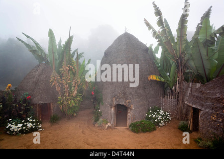 Dans le Dorze Guge Montagnes, Ethiopie Banque D'Images