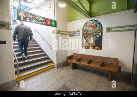 L'Est 180e Street station dans le Bronx à New York, à l'Avenue ligne Dyre Banque D'Images