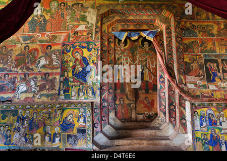 Ura Kidane Meret monastère, Lac Tana, Ethiopie Banque D'Images