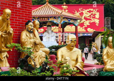 10 000 Bouddhas Monastery, nouveaux territoires, Hong Kong, Chine, Banque D'Images