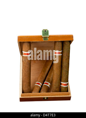 Boîte de cigares cubains cut out Banque D'Images