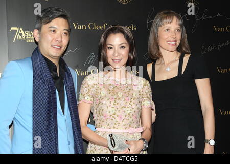 Michelle Yeoh est allé(e) à la 7e Asian Film Awards et a gagné l'Asie remarquable cinéaste à Hong Kong, Chine Le dimanche 17 mars 2013. Banque D'Images