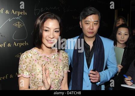 Michelle Yeoh est allé(e) à la 7e Asian Film Awards et a gagné l'Asie remarquable cinéaste à Hong Kong, Chine Le dimanche 17 mars 2013. Banque D'Images