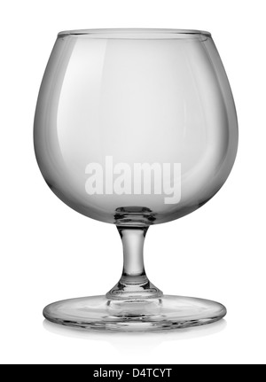 Brandy verre isolé sur fond blanc Banque D'Images