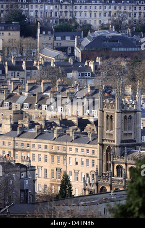 Vue sur les toits de Bath Somerset UK Banque D'Images