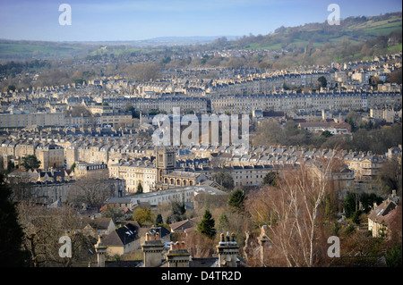 Vue sur les toits de Bath Somerset UK Banque D'Images