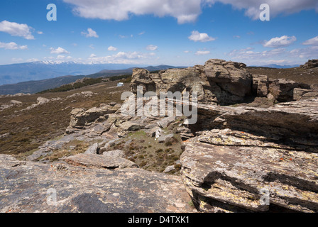 Vue de la Sierra Nevada de l'Observatoire de Calar Alto, Sierra de los Filibres, Espagne Banque D'Images