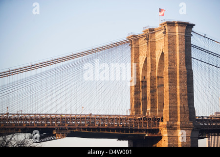Pont de Brooklyn à New York City Banque D'Images