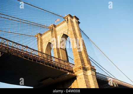 Pont de Brooklyn à New York City Banque D'Images